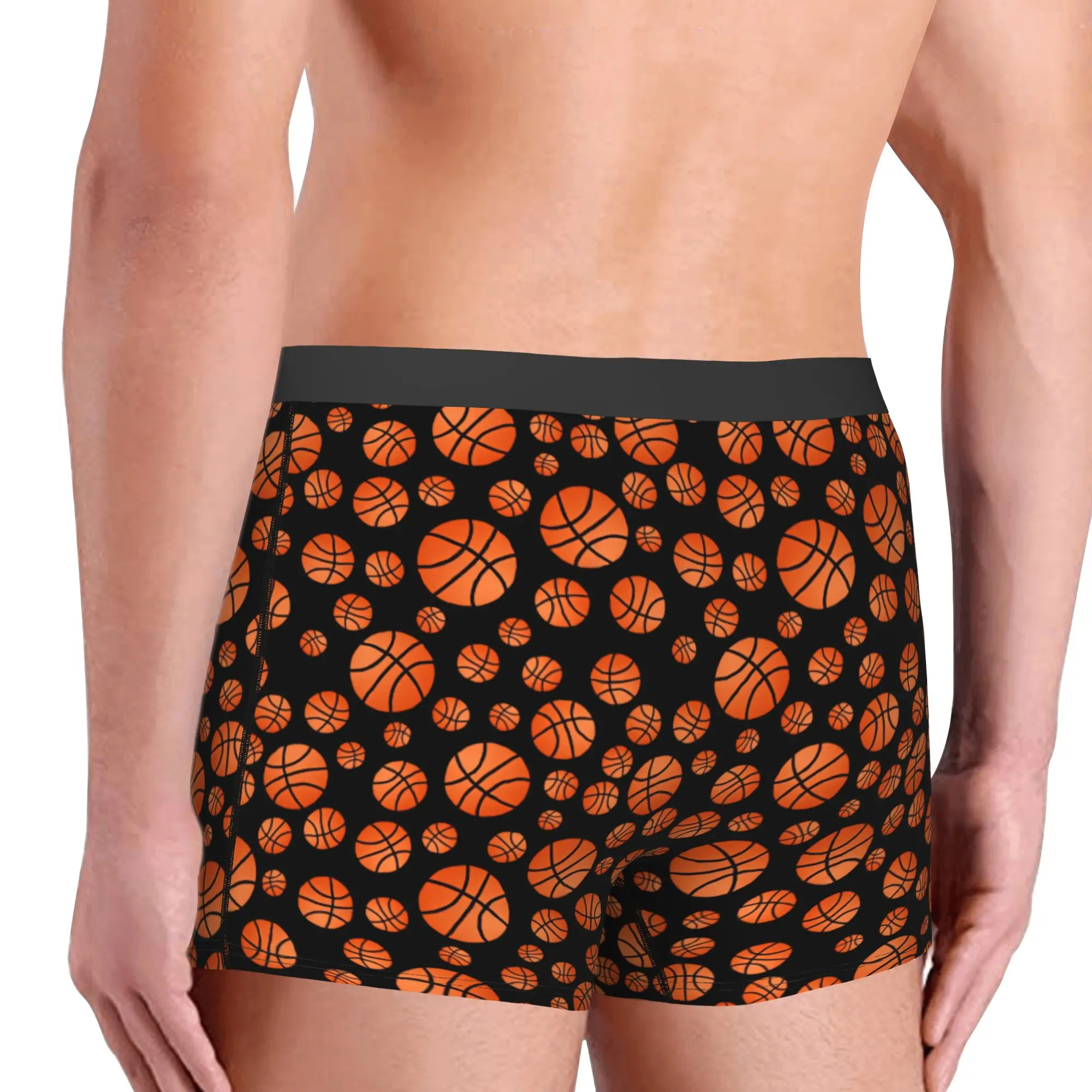 Male Novelty Basketball Sports Seamless Pattern Underwear  Boxer Briefs Breathable Shorts Panties Underpants