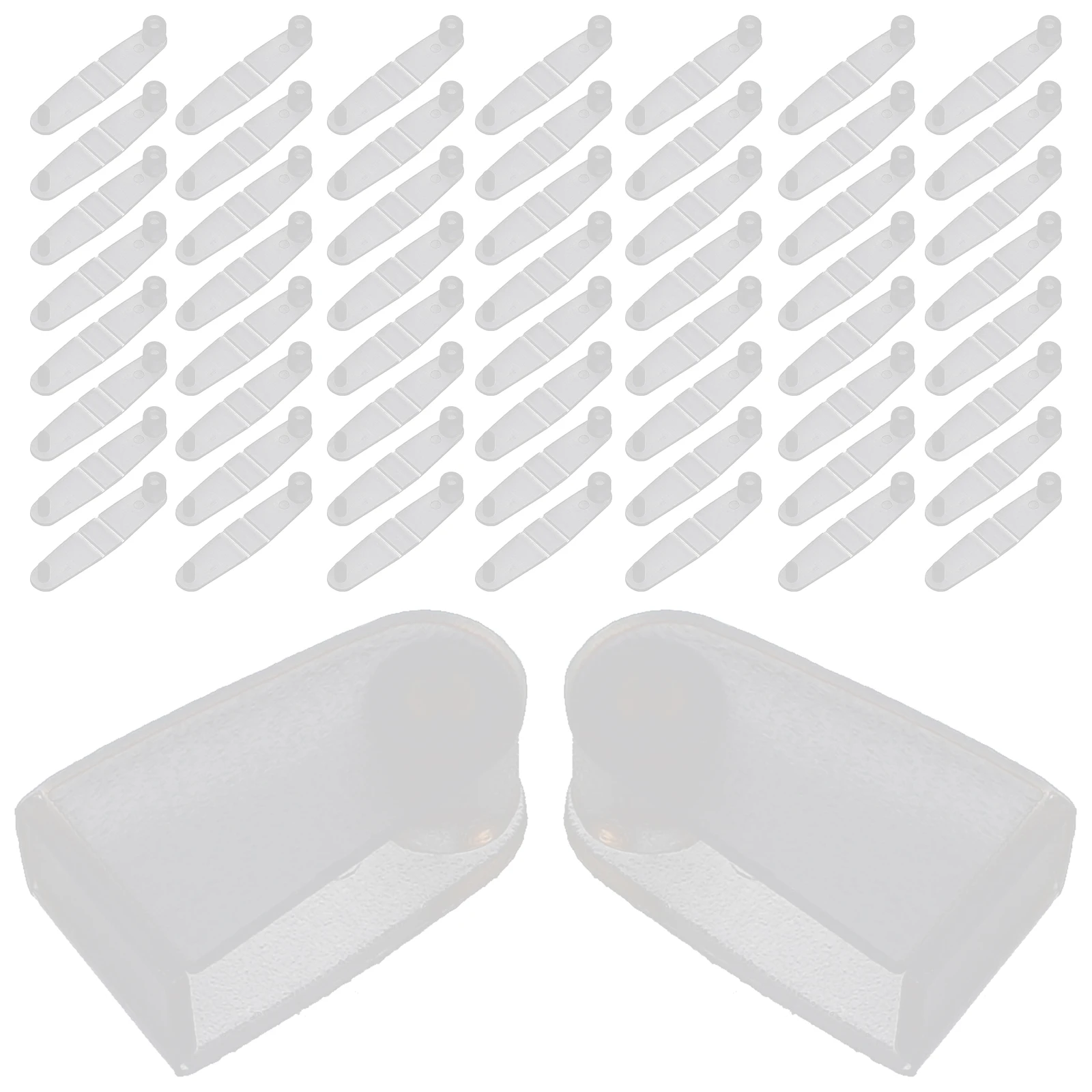 

100pcs Plastic Keychain Clips Transparent Acrylic Connectors Durable Foldable Accessories Secure Jewelry Craft