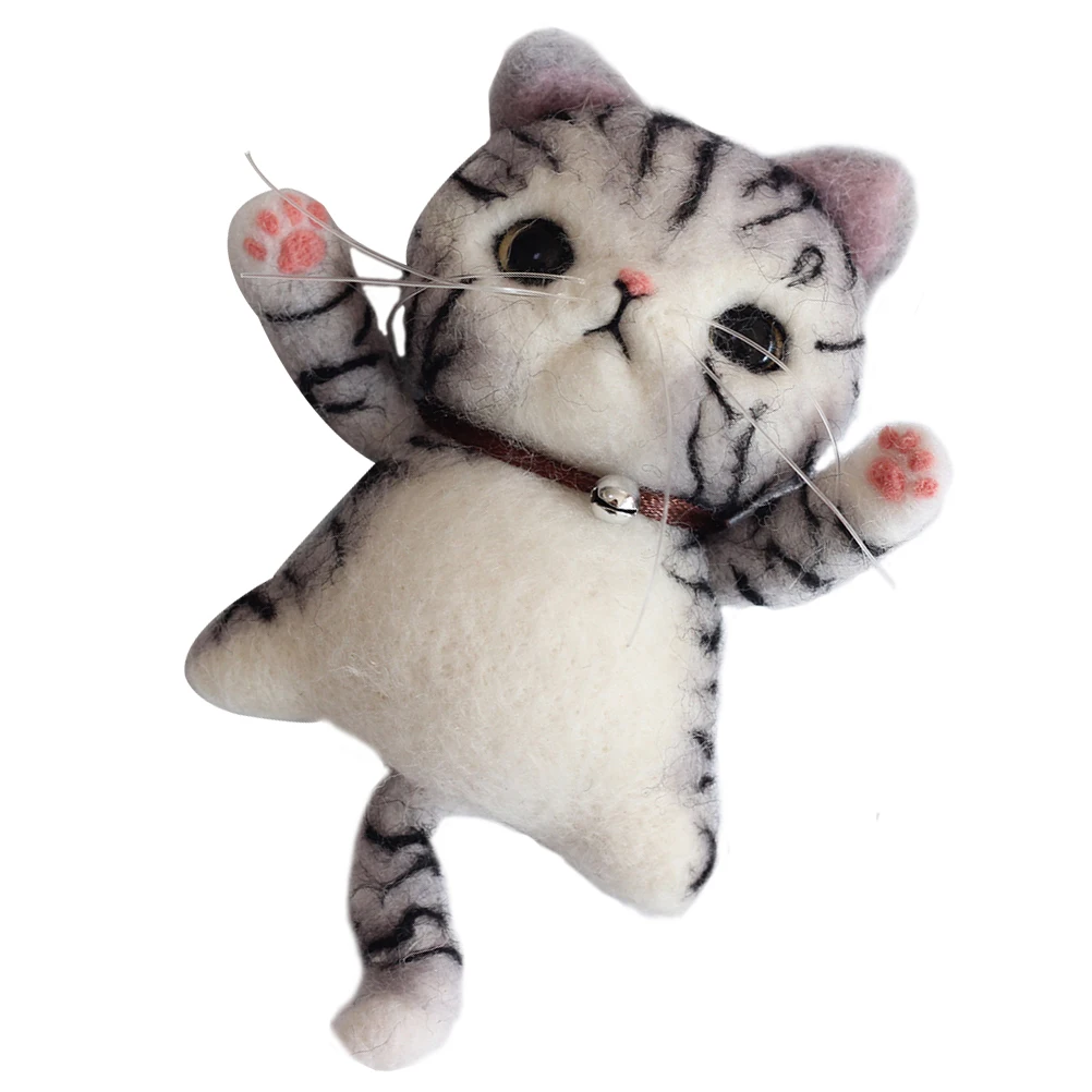 

1Set Needle Felting Kits Cat Wool Felt DIY Craft Kit for Kids and Adults Creative Handmade Activity Stimulate