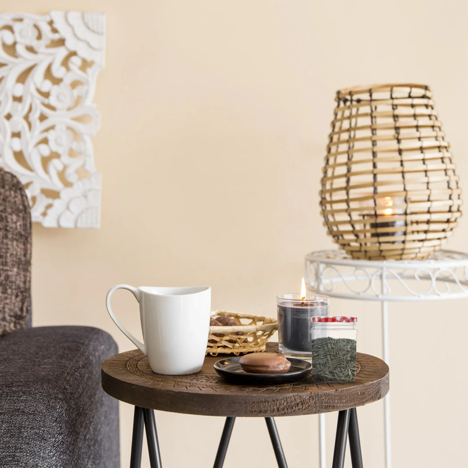 

6Pcs Glass Storage Jars Honey Container Airtight Sealed Bottles for Kitchen Food Preservation Dry Fruit Sugar Coffee Transparent