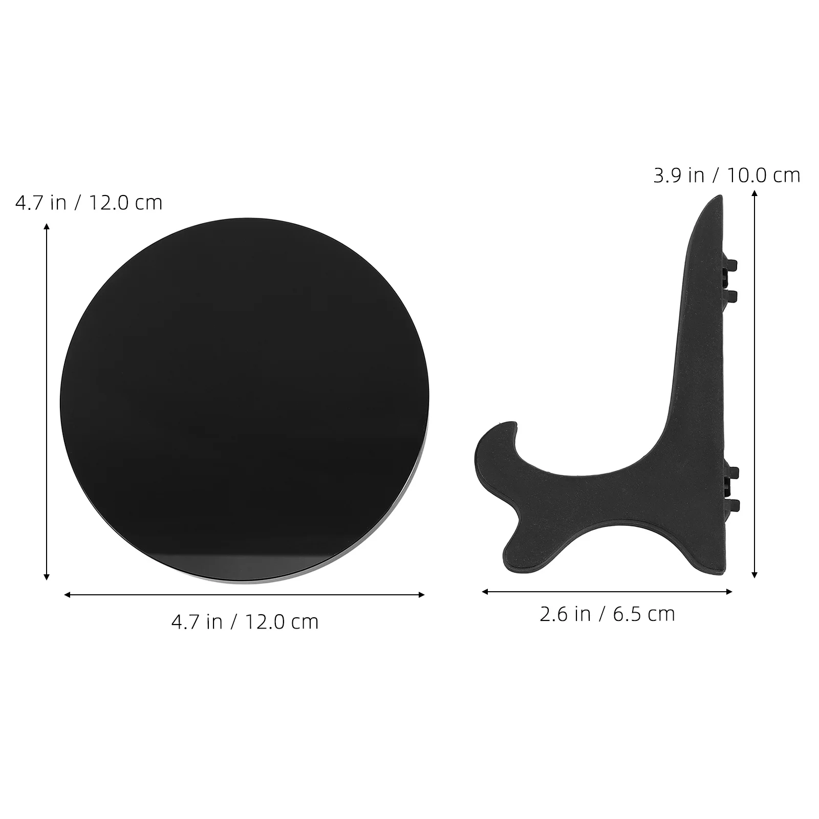 

1 set Obsidian Scrying Mirror Round Black Stone Decor For Home Meditation Altar Table Centerpiece Modern Gothic Accent