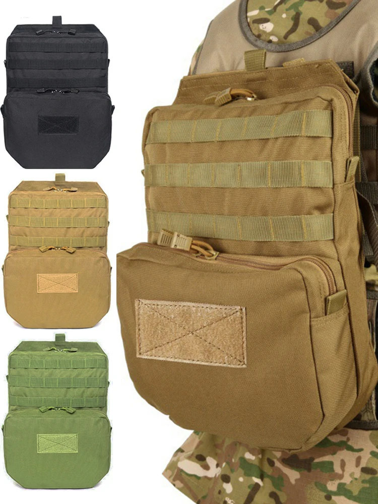 Tactical Molle Vest Hydration Backpack Pouch Outdoor Sports Hiking Water Bag Combat Training Assault Molle Bags