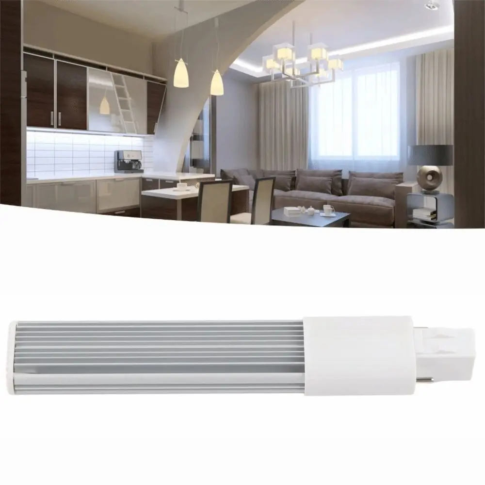 2 Pack Bright G23/GX23 LED Bulb 6W 2-Pin LED Tube Light 600LM 30 LED PL Horizontal Lamp Display Lighting