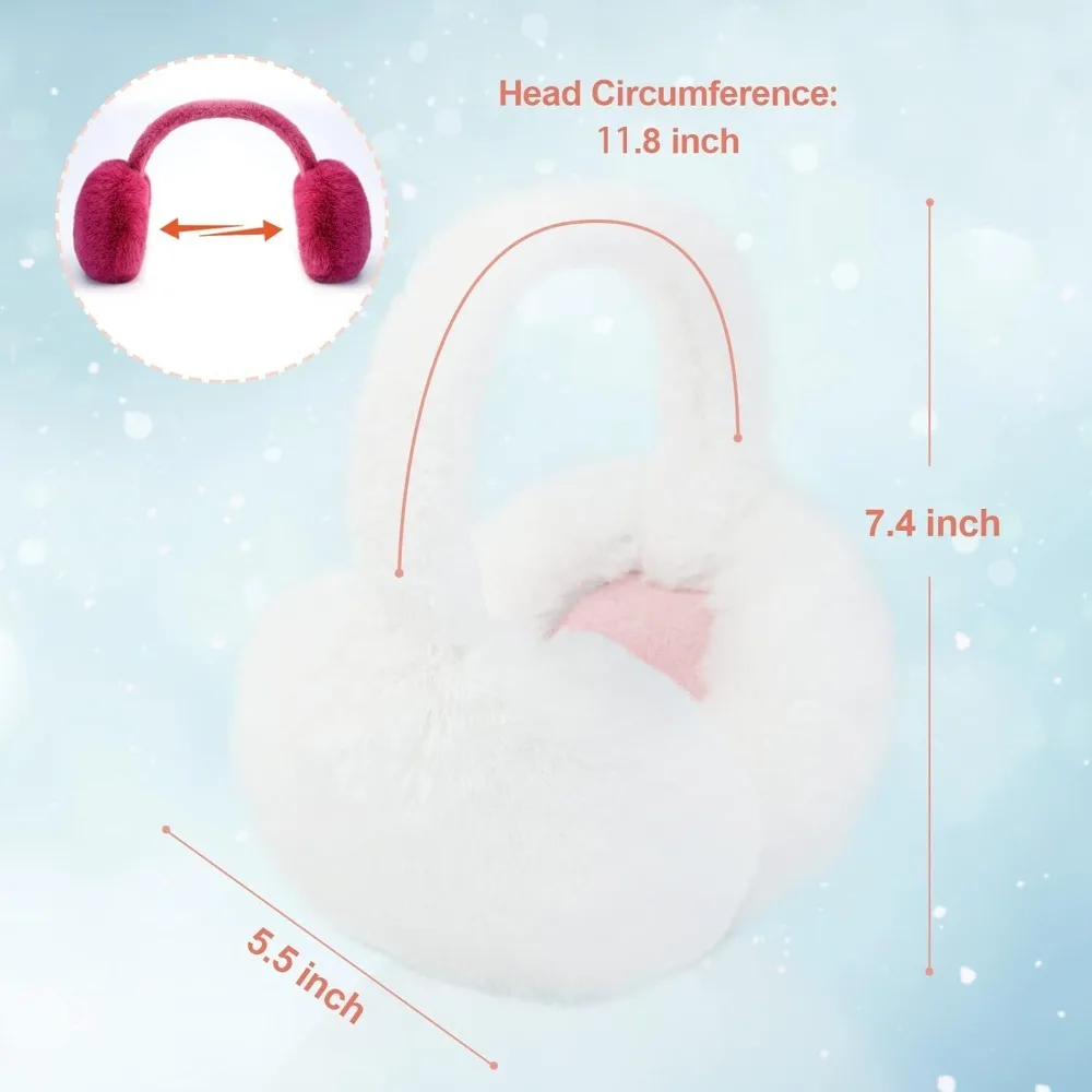 طوي الأذن يفشل للنساء الطقس البارد رقيق غطاء للأذنين شتاء دافئ عقال لطيف مترهل تدفئة الأذن #4