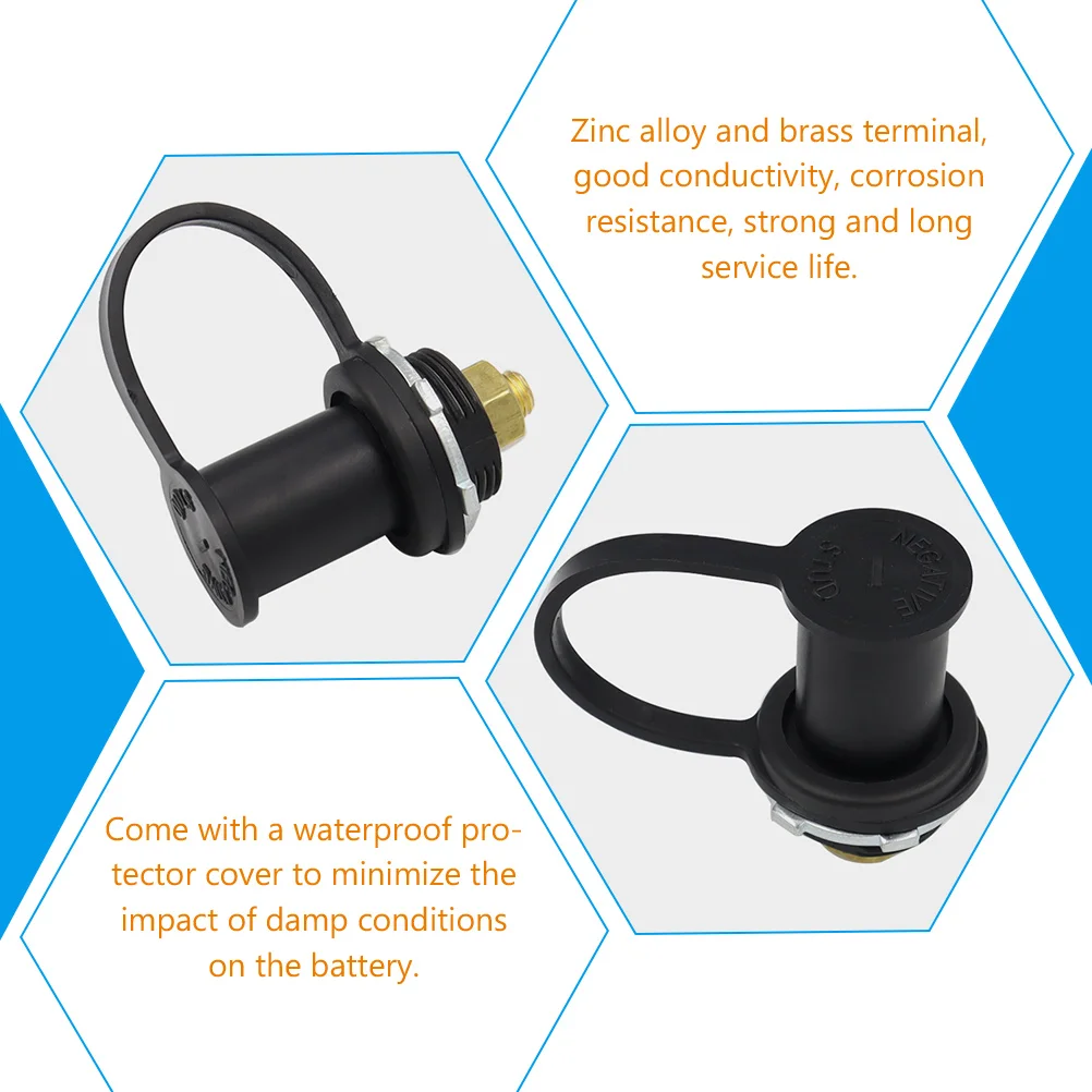 

250A 20Mm Car Jumper Connector Remote Post Waterproof Zinc Alloy Corrosion Resistant Brass Terminal Sturdy Durable For