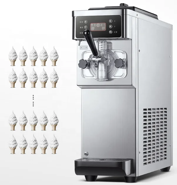 Best Price 16L/H Portable Single Head Electric Small  Tabletop Soft Ice Cream Machine Ice Cream Maker