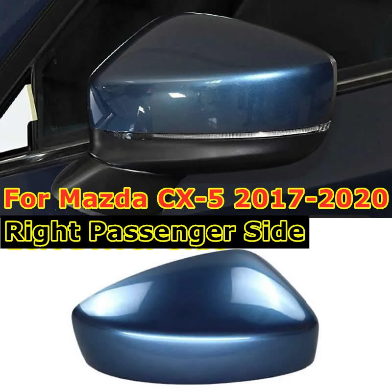 

For Mazda CX-5 2017-2020 Right Passenger Side Rearview Mirror Cap Cover Blue