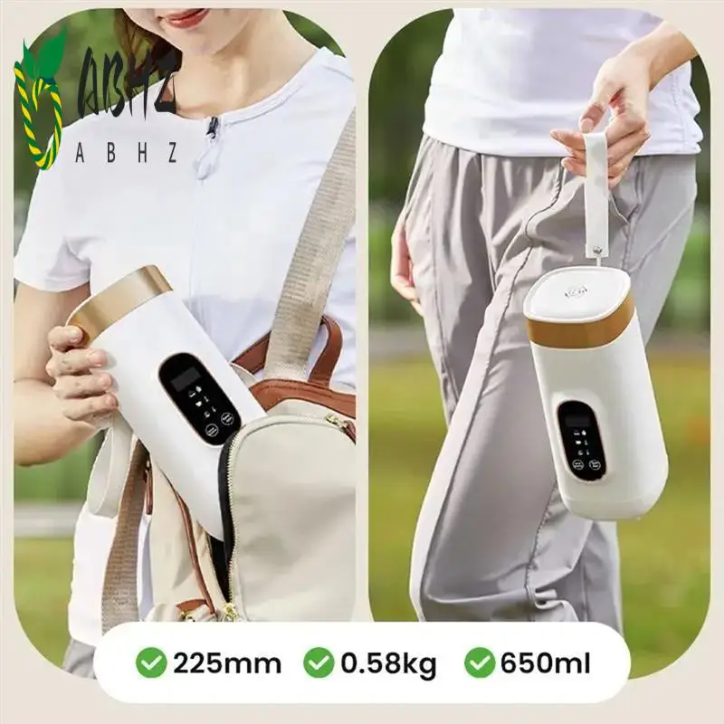 

ABHZ-Портативная дорожная электрическая термокружка, 650 мл, чашка с подогревом горячей воды, дорожные котлеты для молока, кружки, термочашки