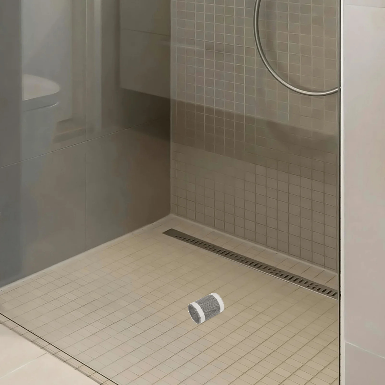 

1 Roll Disposable Shower Drain Sticker Self-Adhesive Fine Mesh Hair Catcher Floor Drain Cover Bathroom Shower Hair Filter