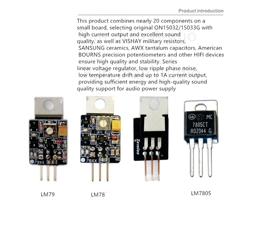 Upgrade LM78XX LM79XX LM317 LM337 Discrete Linear Regulator Module, Current Up to 1.5A, Better Than LT1045 / Voltage Adjustable