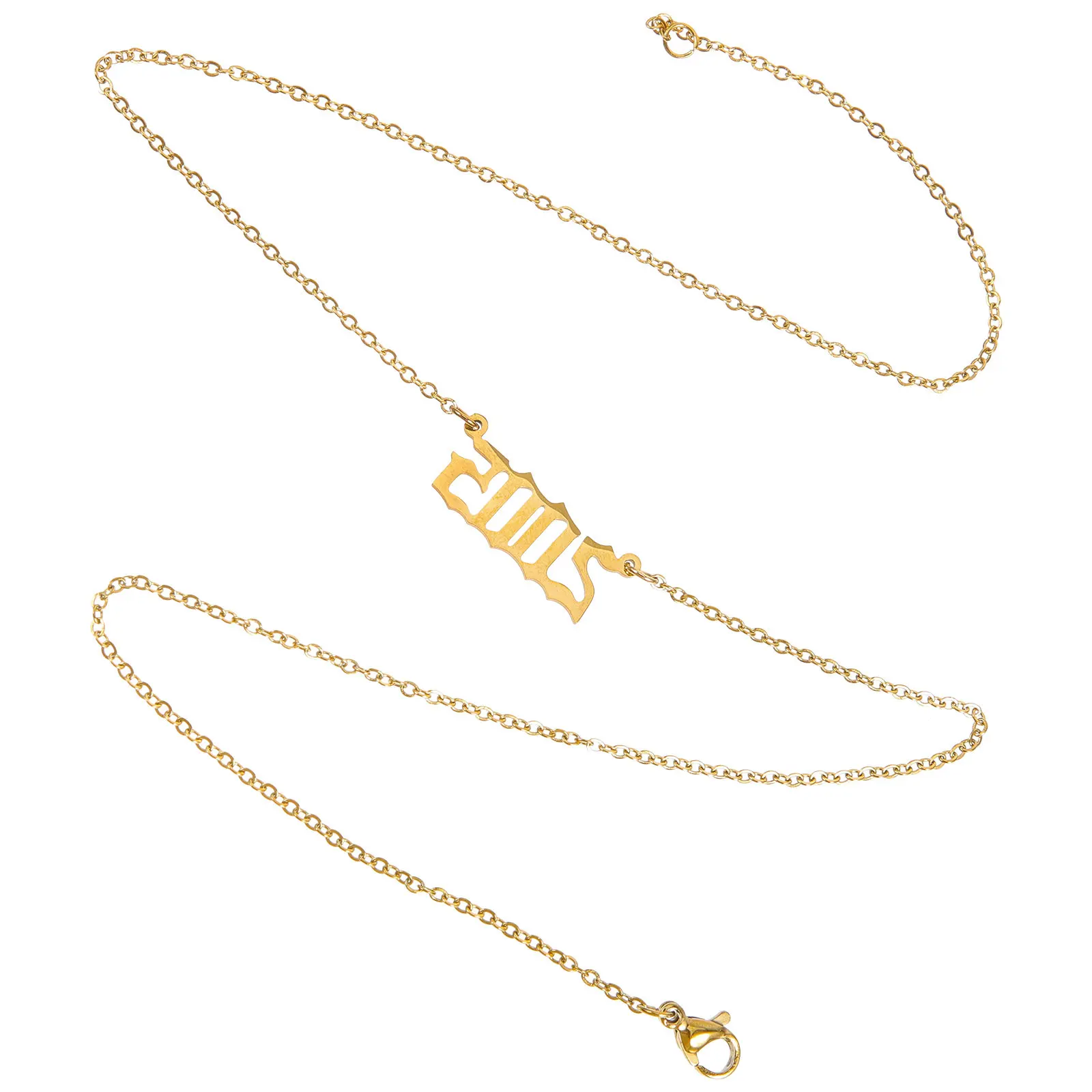 Digital Necklace Chic Stylish Clavicle Chain Elegant Collarbone Women Neck Jewelry Vintage Party Neck Chain Ornament
