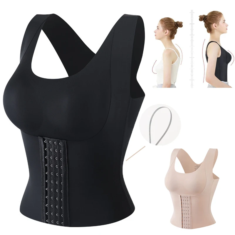 Snatch Bra-3-in-1Waist Trainer Buttoned Bra Shapewear Women's Shapewear Corset Body Shaper for Women Tummy Control Daily Wear