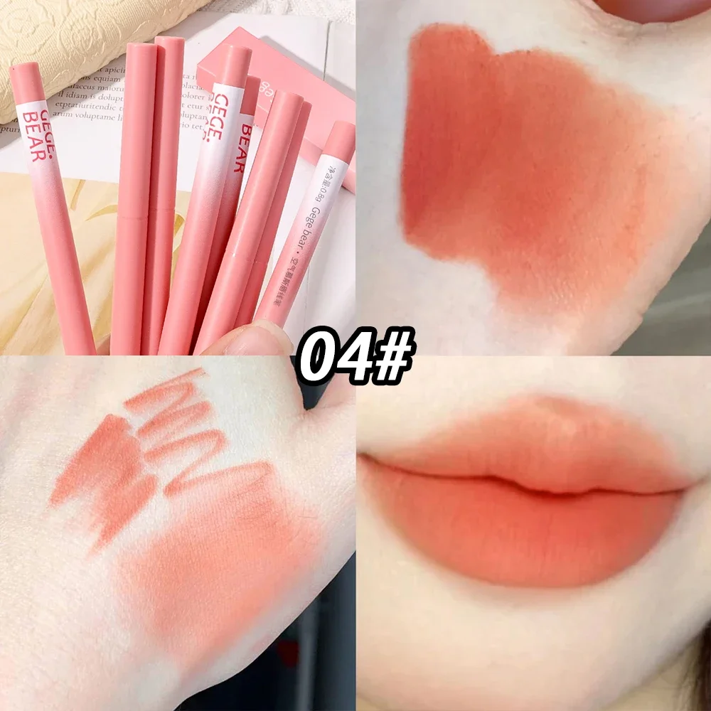 1PC Naakt Bruin Contour Lip Liner Sexy Rode Matte Fluwelen Tint Lippenstift Pen Blijvende non-stick Cup Hydraterende lippen Make-Up Cosmetische