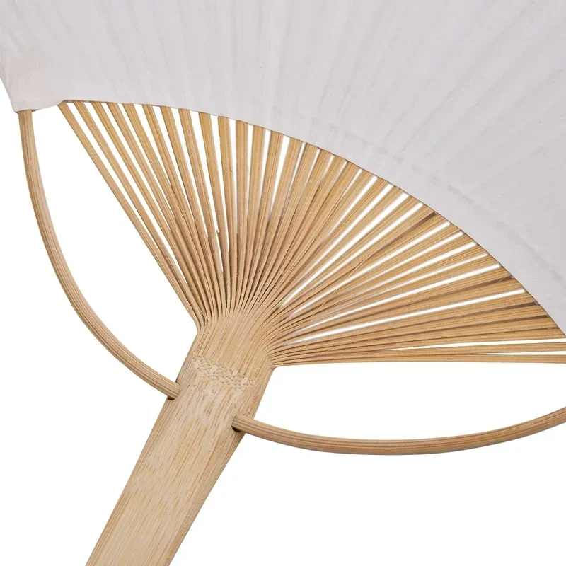 100pcs Blank Bamboo Hand Fans with Natural Handle Colorful DIY Hand-Painted Fans for Wedding Bridal Shower Birthday Party Decor