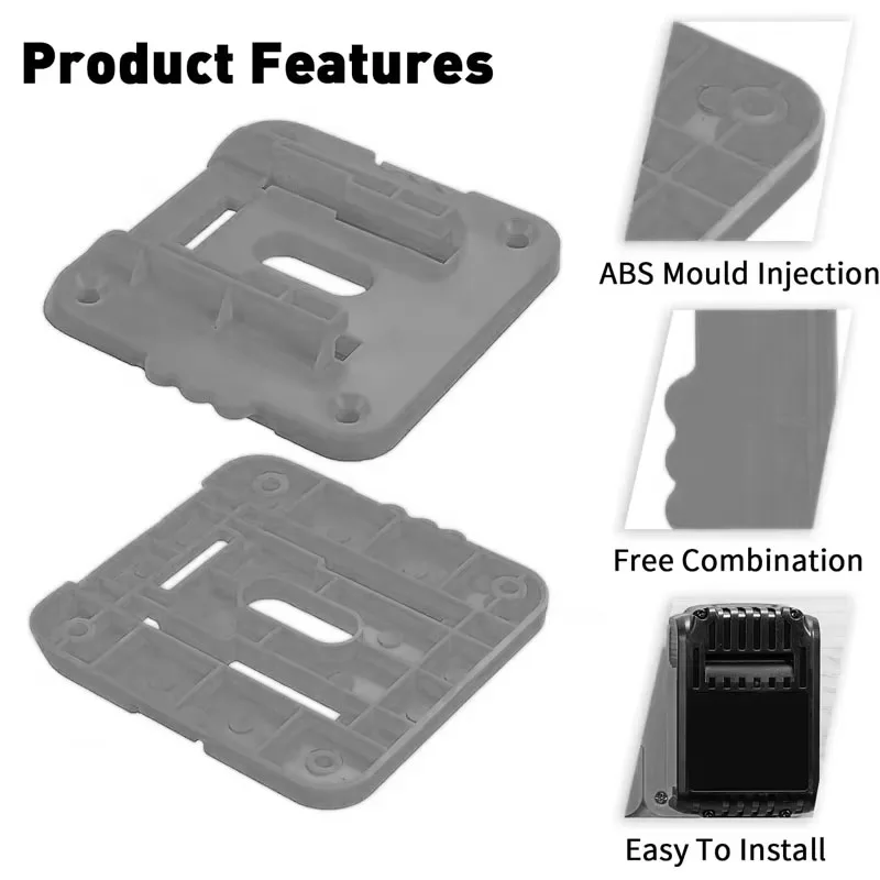1/2/5PCS Battery Holder Storage Rack for Dewalt 18V 20V Li-ion Battery DCB203 DCB205,Wall Mount Battery Dock for Workbench