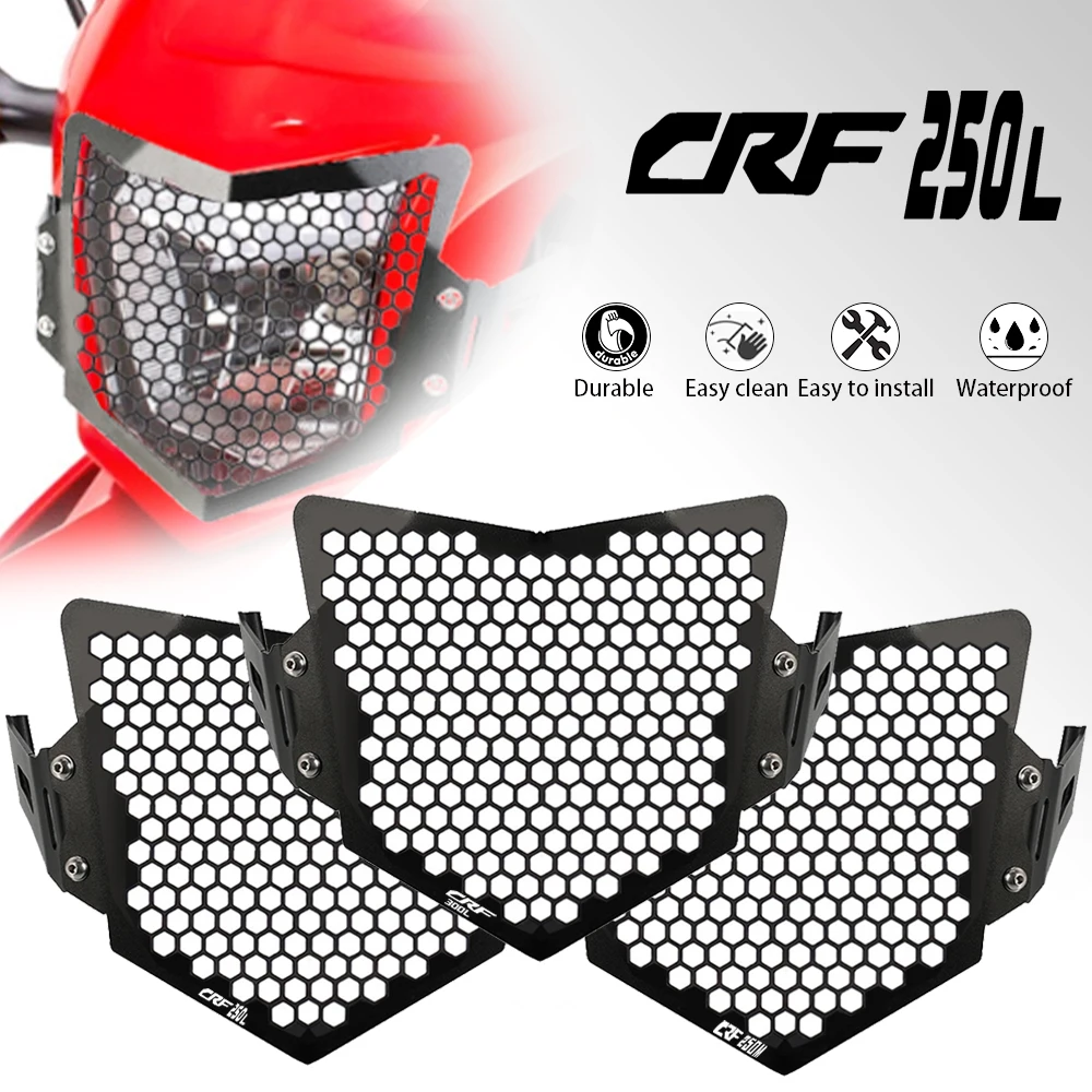 

FOR HONDA CRF250L CRF250M CRF300L 2013-2024 2022 Motorcycle CRF 300 250L M Headlight Grill Guard Protection Cover Protector CRF