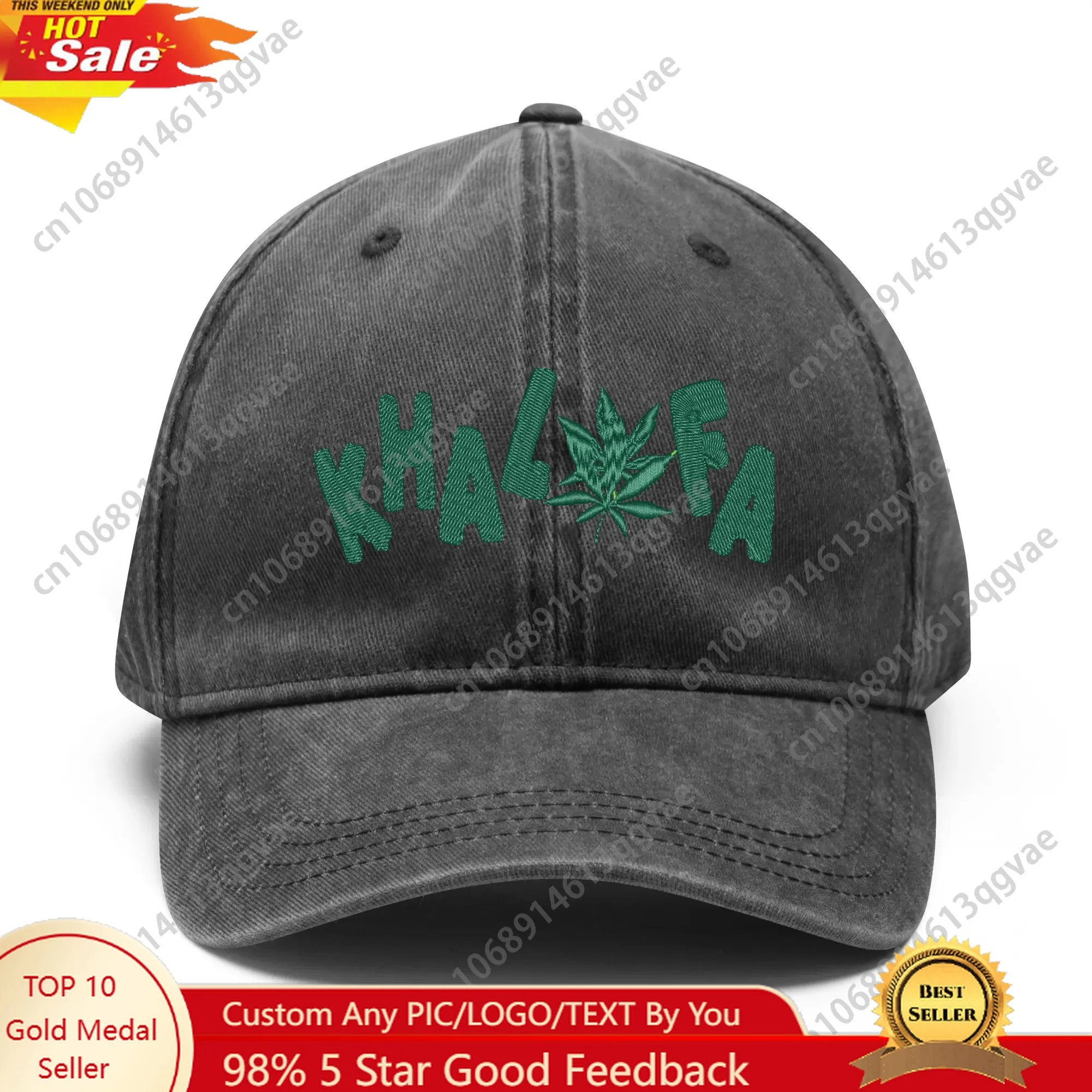 

Wiz American Rap Khalifa Embroidery Hats Mens Womens Sports Baseball Hat Custom Made Cap Personalized Text Cowboy Trucker Cap