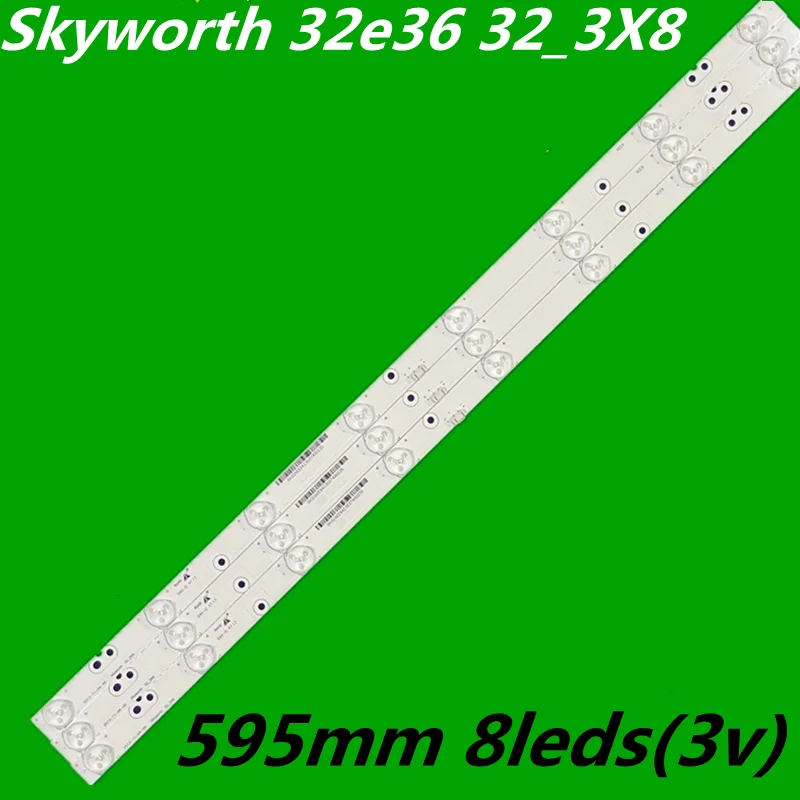 90PCS LED Strip for Skyworth 32e36 32_3X8 SW32D08-ZC14C-01 32E350E 32E320W 32E360E 32E5DHR 32E310C 303SW320031 Dl3277i (a)