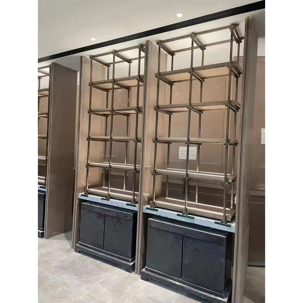 Stainless steel niche Embedded wall cabinet Stainless steel TV cabinet Bookcase Bookshelf