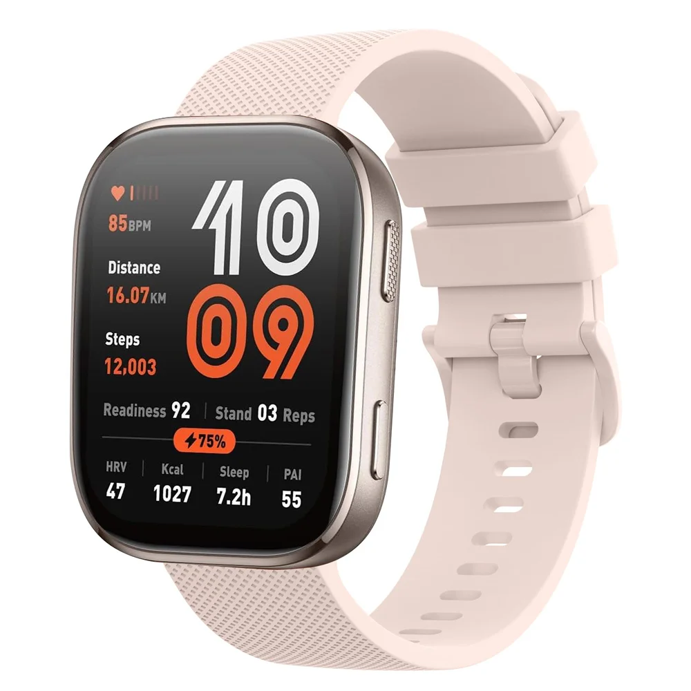 18mm/20mm/22mm Silicone straps For Amazfit GTS 4/3/2/2e/4 Mini/GTR 4/3/3 Pro/2/2e Sport Bracelet Amazfit bip 6-5-3/u/s/pro band