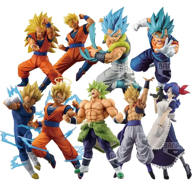 Original Genuine Bandai Anime Dragon Ball Son Goku Gohan Majin Buu Vegeta  Model Toys Action Figure Gifts Collectible Ornaments