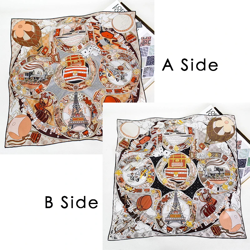 

Luxury Designer Silk Scarf 65CM Double Faced Print Shawls Scarves Head Bag Decoration Christmas Gift Clothing Accessories
