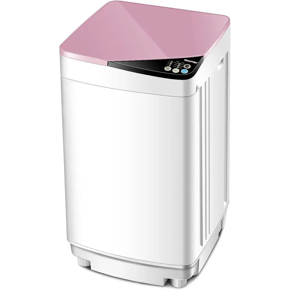 Máquina de Lavar e Secar Roupa Portátil Totalmente Automática com Capacidade de 7,7 lbs e Luz de Barril Integrada