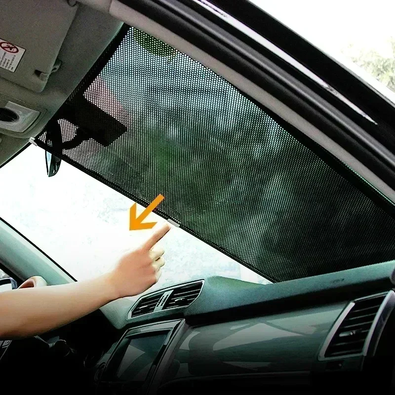 

Car Sunshade, Windshield, Retractable Front and Rear Windows, Sunshade, Foldable Thermal Insulation Frame Accessories