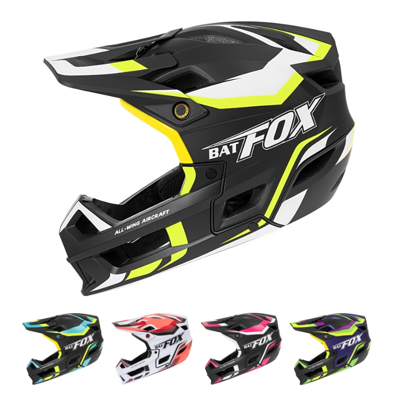 BATFOX New MTB full face Cycling helmet Sports Safety bicycle DH helmet Integrally-molded mountain bike racing helmet off-road