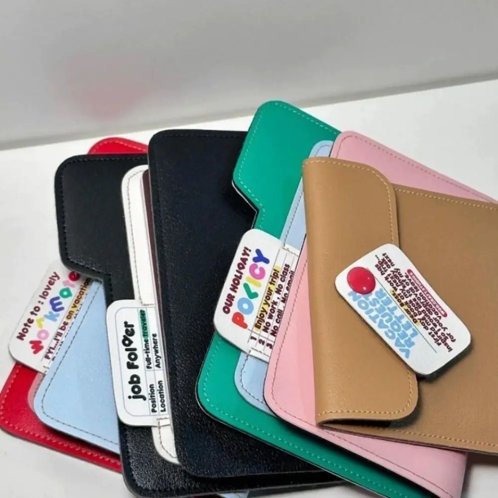 Color Matching Passport Cover PU Multi-function Certificates Passport Bag Accessories Travel Supplies Card Holder Travel Trip