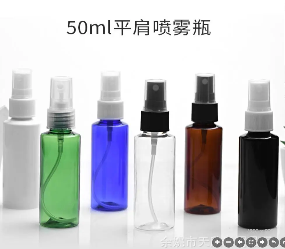 

50ml plastic PET pump bottle serum toner essence sample testing moisture toilet water whitening mist sprayer cosmetic packing