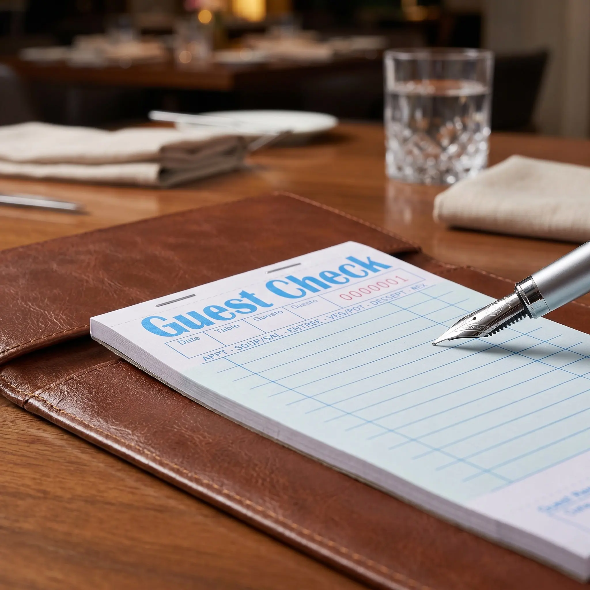 4pcs Restaurant Guest Checks Server Note Pads Waiter Checkbook Notepad For Restaurants Order Pad Paper Checks Food Order Tickets