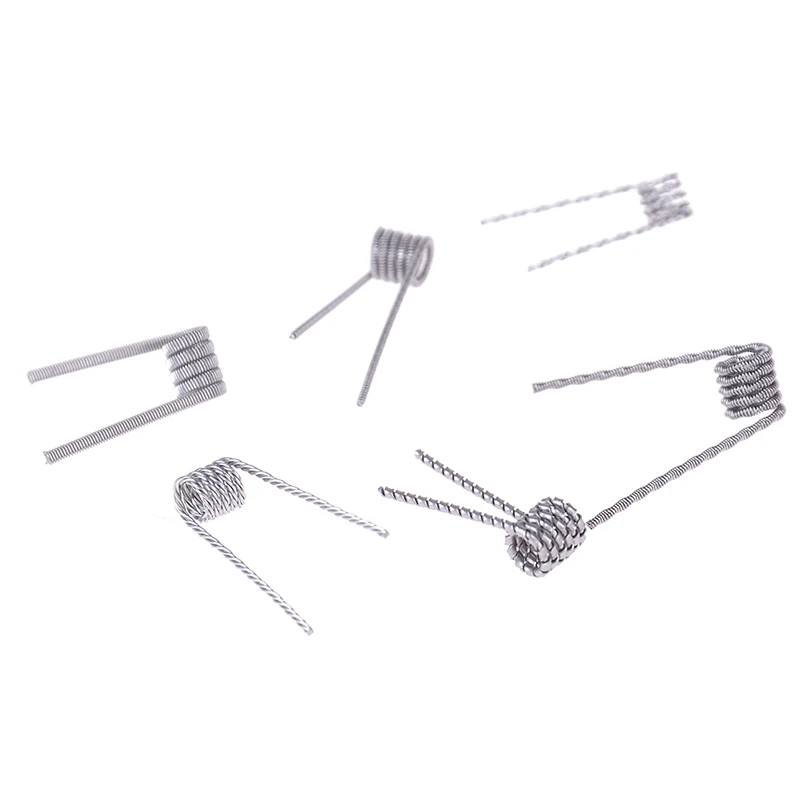 10 pezzi di bobine di alveare intrecciate intrecciate Premade Wrap Alien Mix Twisted Quad Tiger resistenza al riscaldamento Rda Coil Tool Parts