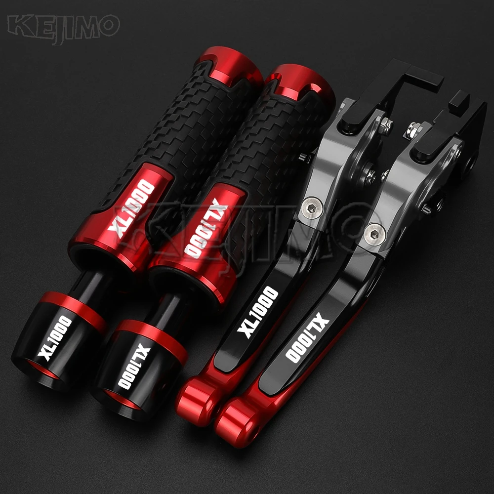 Motorcycle Accessories Adjustable Folding Brake Clutch Lever Handlebar grips ends For Honda XL1000 XL 1000 1999 2000 2001-2013