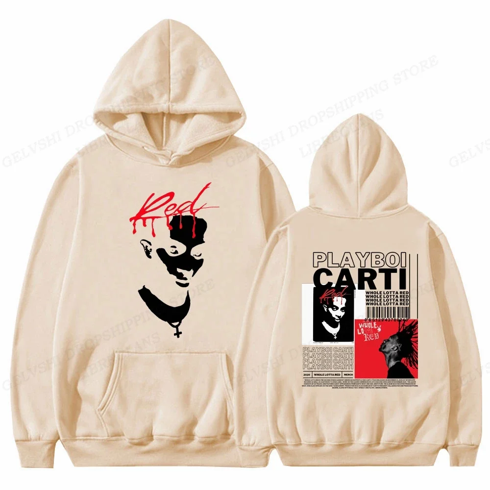 Men's hoodie Oversized sweatshirt Rapper menswear punk Playboi Carti hoodie Retro Harajuku coat Tracksuit Christmas sweater