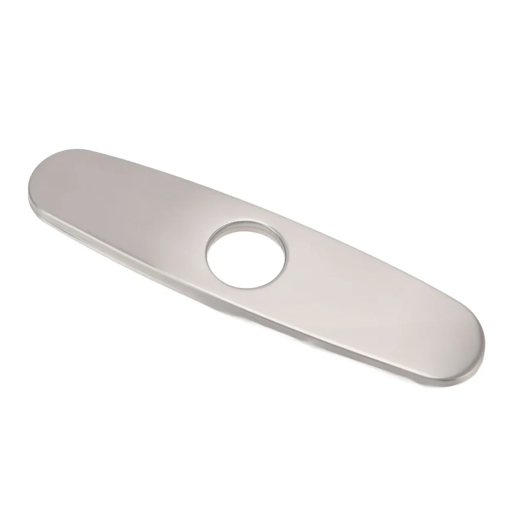 Brushed Finish Sink Faucet Hole Cover 304 Stainless Steel Bottom Plate Design Faucet Decorative Panel Single Hole Compatible