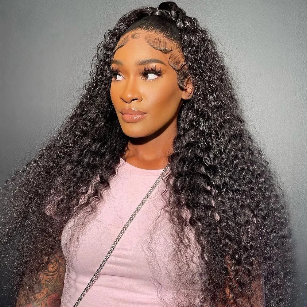 Nadine 30 34 Inch Deep Wave Wig Transparent 13x6 Hd Lace Frontal Water Wave Wig Curly Brazilian Human Hair Wigs For Black Women