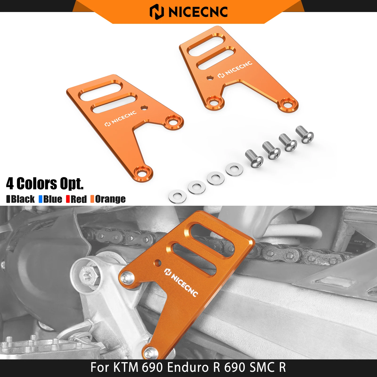 

For KTM 690 Enduro/R 690 SMC/R 2008-2024 Heel Guard Cover Rack-less Bags Bracket For Husqvarna 701 Enduro /Supermoto GasGas 700