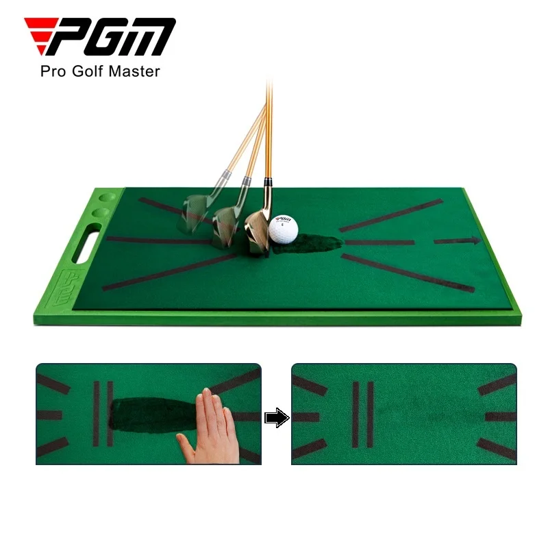 

Trajectory Display Golf Hitting Mat Swing Cutting Practice Training Aid Carpet with Non-slip Rubber Bottom and Portable Design