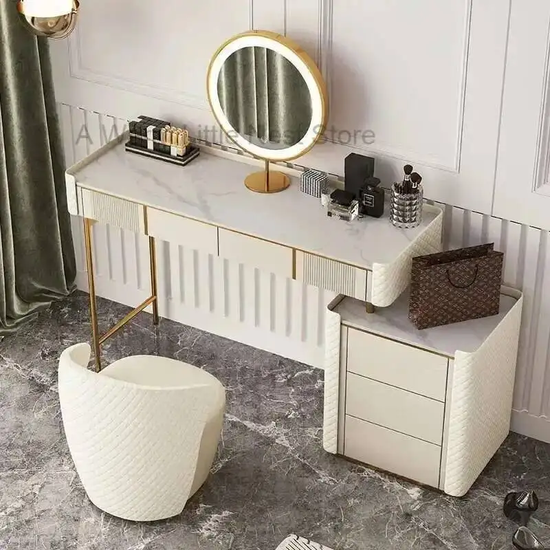 

Bedroom Luxury Dressing Tables Drawer Mirror for Storage Wooden Makeup Dresser Vanity Table Tocador Maquillaje Bedroom Furniture