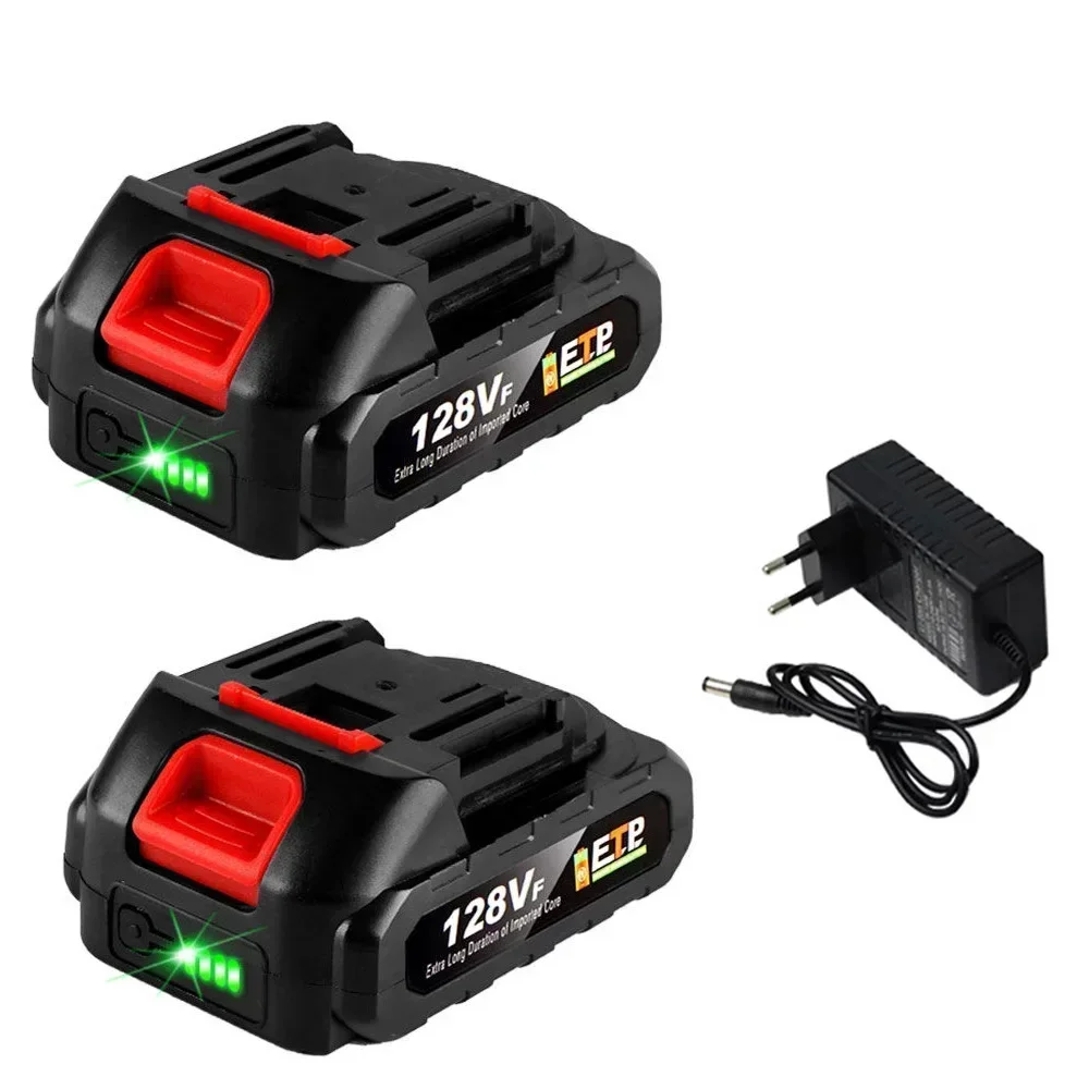 128VF 18V Large Capacity Rechargeable Lithium Ion Battery with LED Indicator for Makita Cordless Electric Power Tool Battery