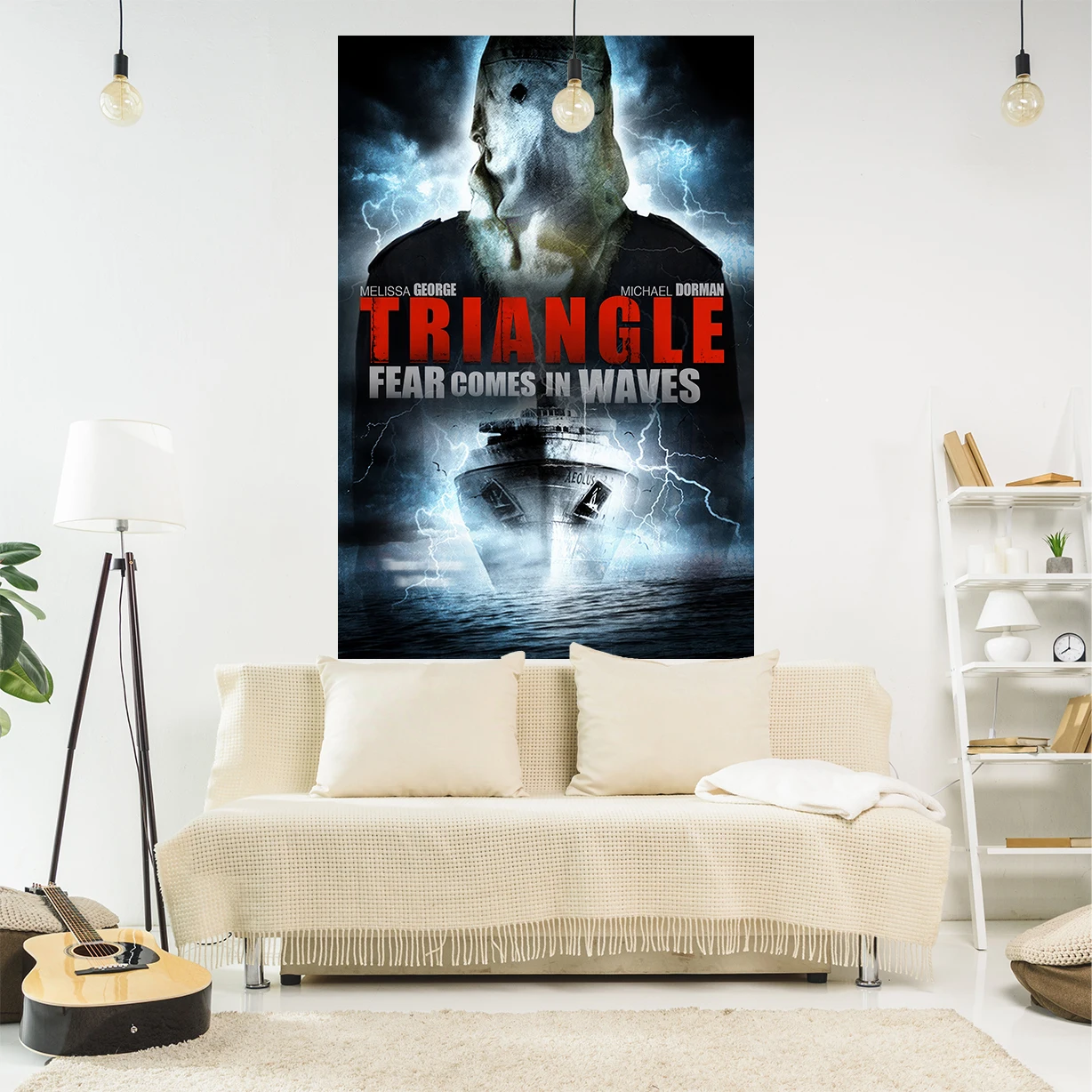 

Triangles Horror Movie Poster Tapestry Room Decor Bohemian Horrible Scarier Canvas Wall Hanging Bedroom Decoration