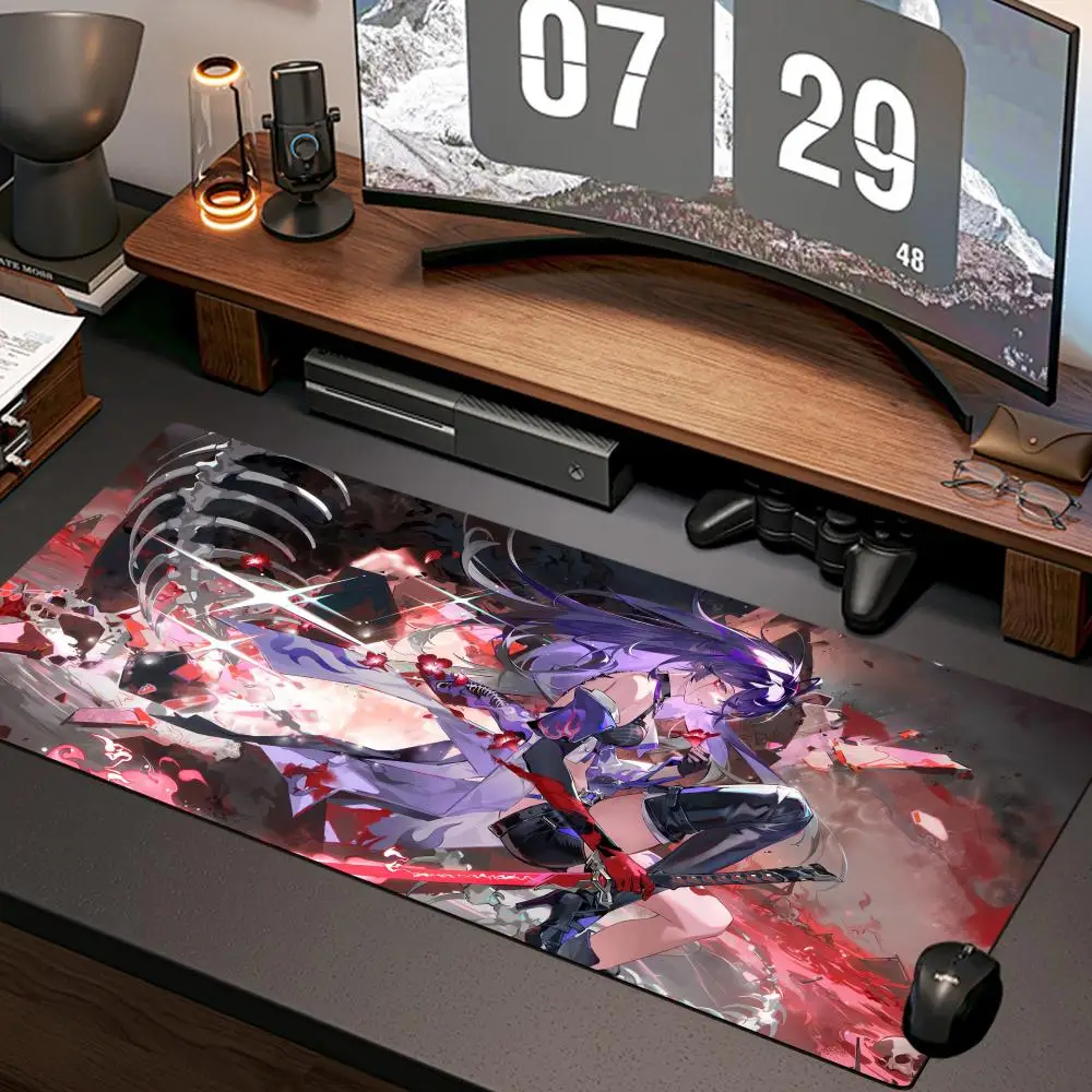 

Popular Star Rail Honkai Large Mouse Pad 1200x600x4mm All Size Edgelock Rubber Acheron Desk Mat Kawaii CuteThicking Extended Pad