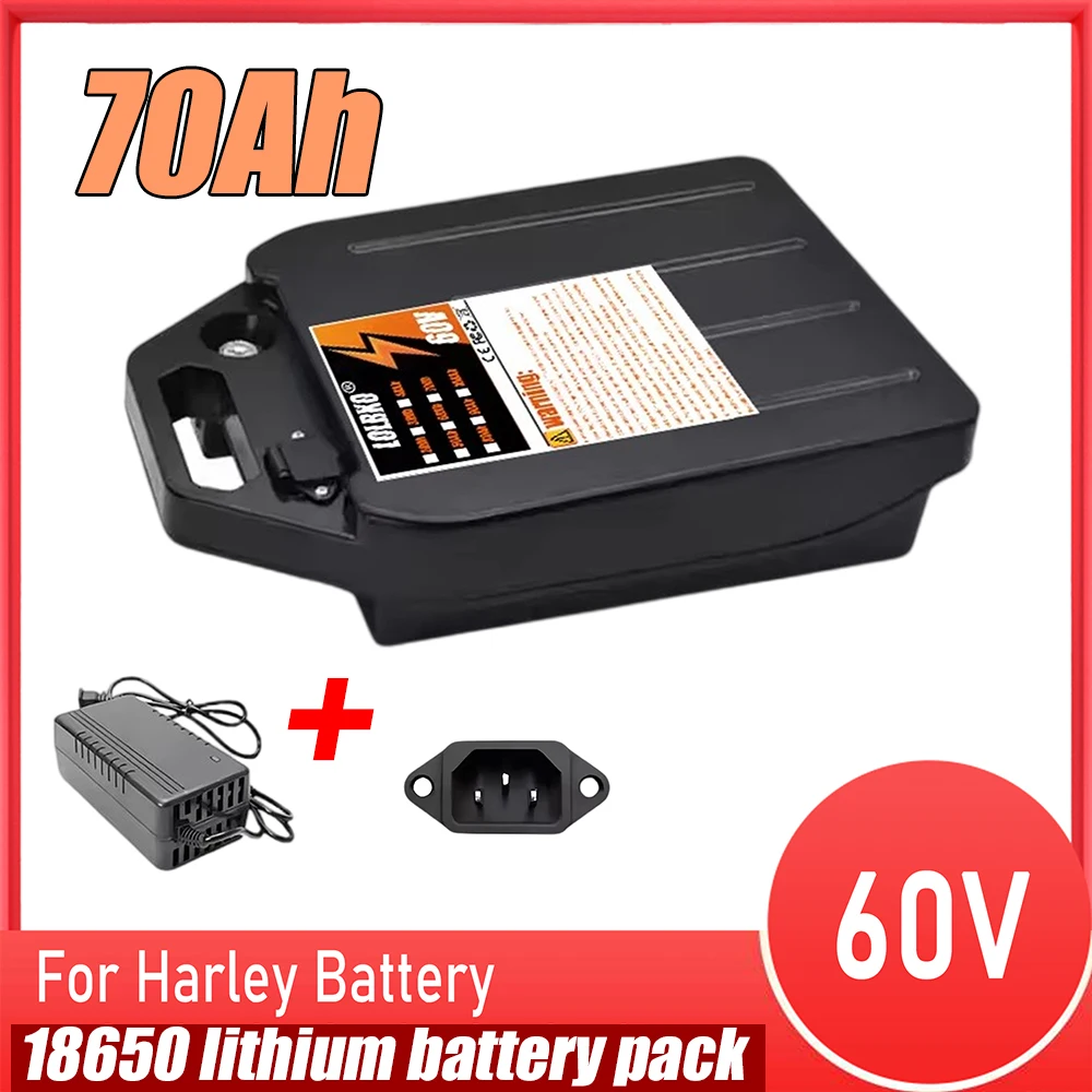 Scooter Original 60V 20Ah-100Ah  Lithium Battery Pack With 30A BMS For E-Two Wheeler Motorcycle Cell
