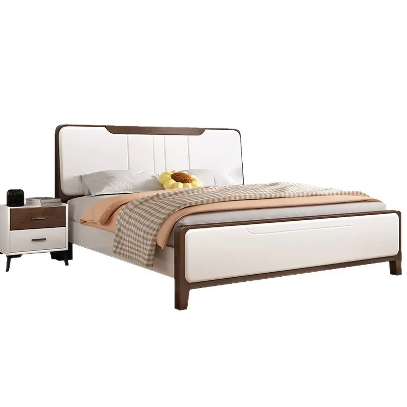 

Modern painted all solid wood bedroom light simple air pressure storage