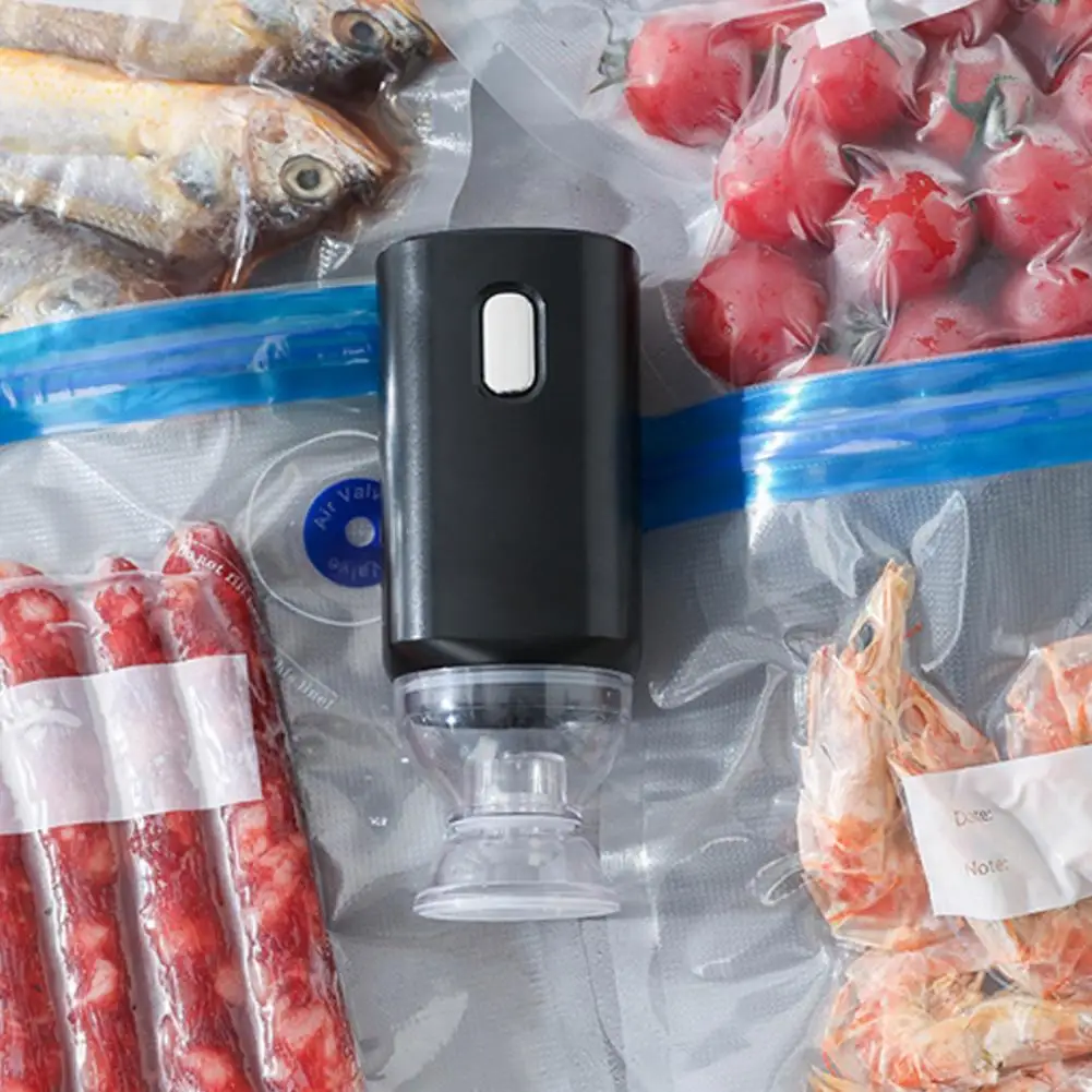 Wireless Vacuum Pump Rechargeable Battery Vacuum Sealer Handheld Vacuum Machine with Powerful Suction Force One-click Operation