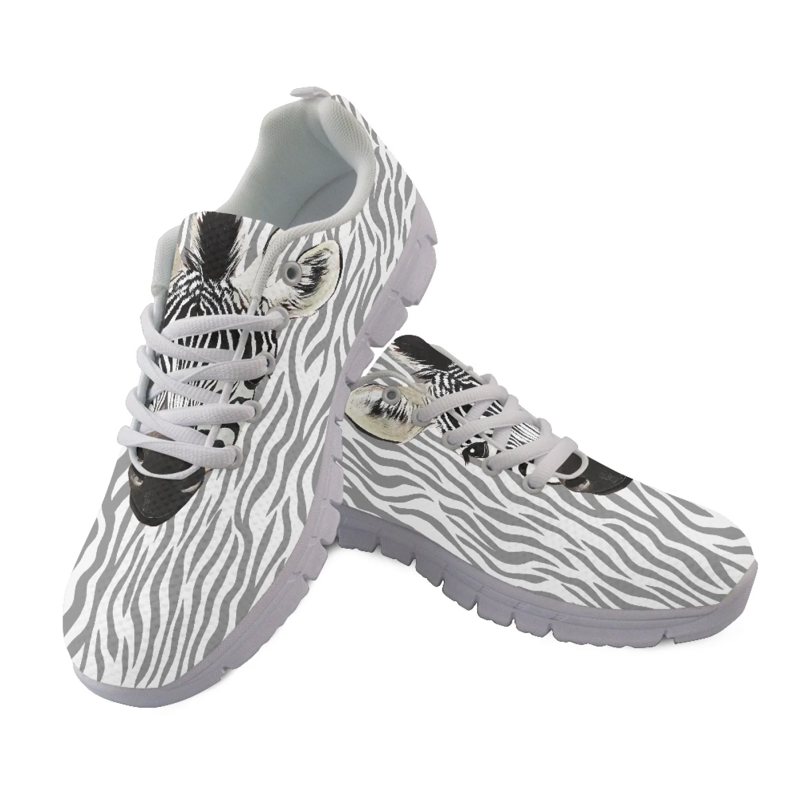 Coloranimal Anti-Slip Breathable Running Sneakers for Women Women's Fashion Sneakers for Recreation Geometric & Leopard