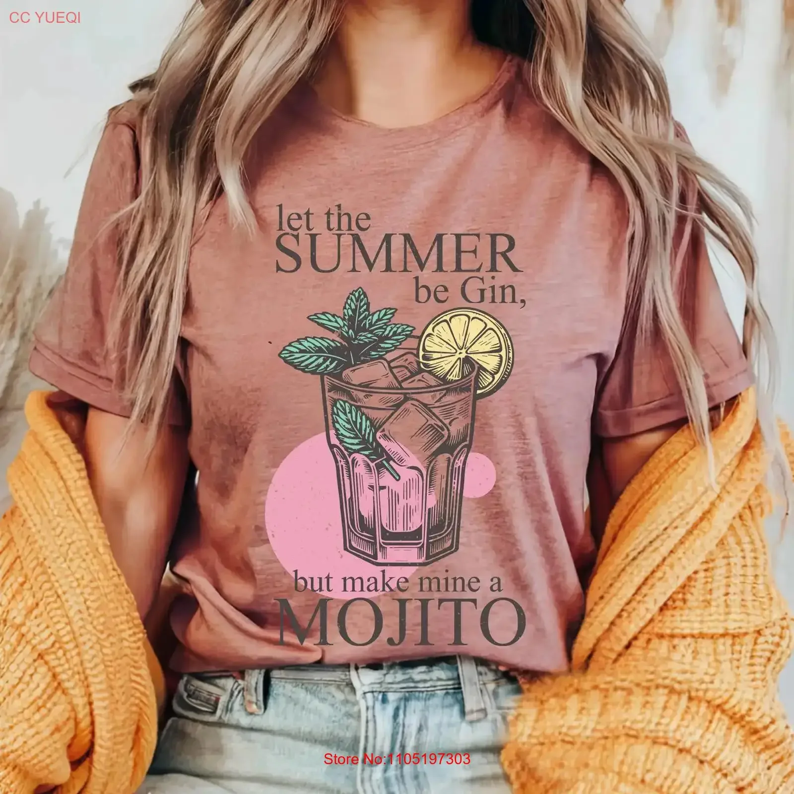 Camiseta de cóctel Be Gin, beber de verano pero hacer mío un mojito, festival de comida vintage, ropa de calle lavada para hombre, cómoda