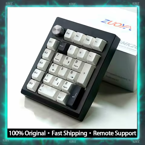 ZUOYA GMK26 Mini Keyboard Support QMK VIA Customized Switch Hot Swappable 2.4g BT Wireless Control Knob Dynamic RGB Num Keyboard