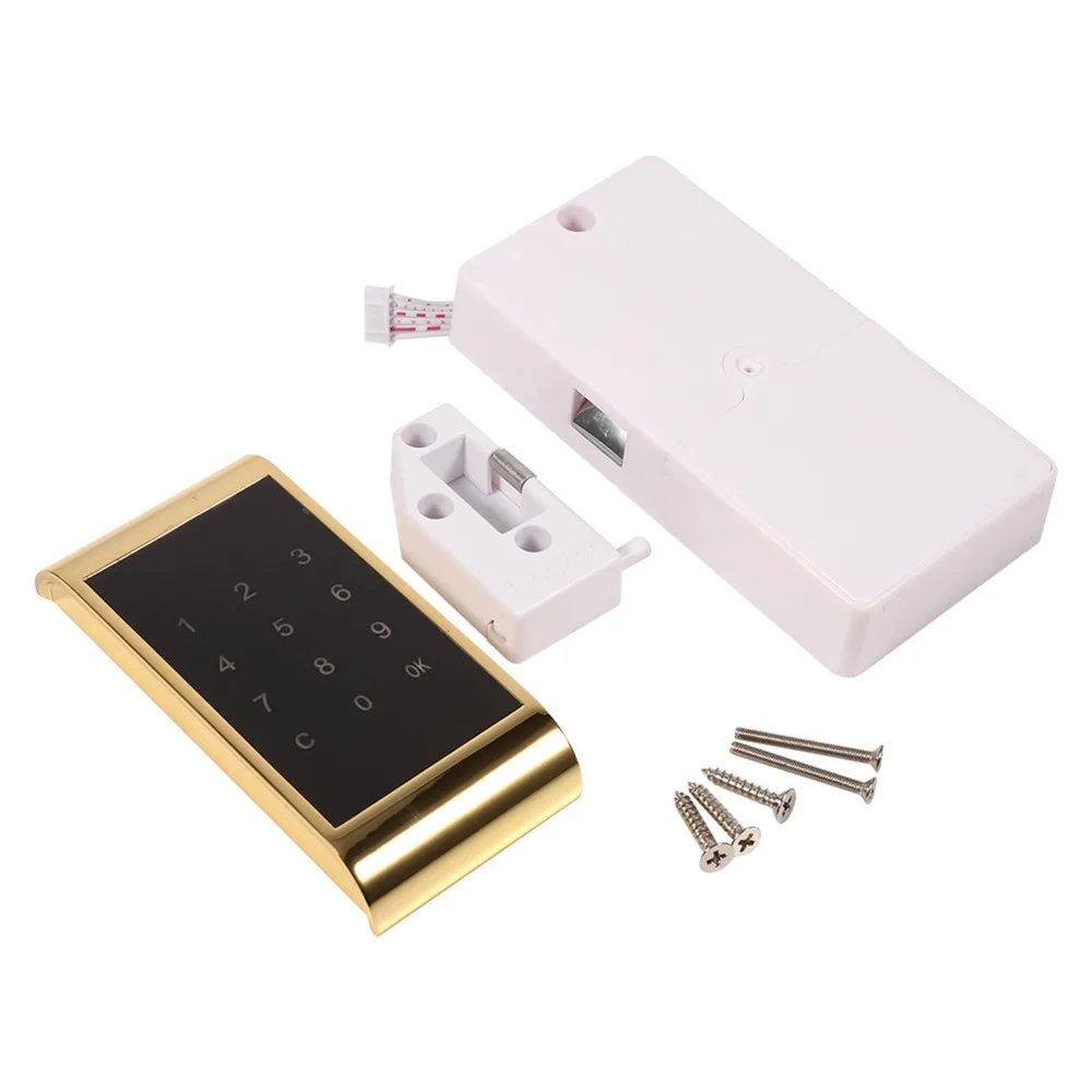 Convenient Touchscreen Keypad Touch Keypad Lock Gold Finish Keyless Cabinet Coded Lock Electronic Security Lock Locker Room